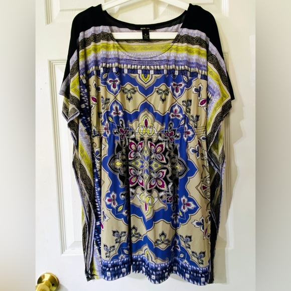 Style & Co Women’s Multicolored Tunic sleeve Top Sz XL NWOT💖 - Picture 5 of 13